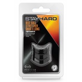 Черное эрекционное кольцо на мошонку Beef Ball Stretcher Snug X Long - Blush Novelties - в Евпатории купить с доставкой