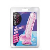 Розовый фаллоимитатор 6 Inch Crystalline Dildo - 15,2 см. - Blush Novelties
