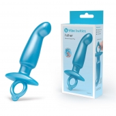 Голубая анальная пробка для массажа простаты Hither Silicone Prostate Plug - 14,3 см. - b-Vibe - в Евпатории купить с доставкой