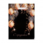 Пакет с вырубной ручкой и принтом в виде шариков (30х40 см) - Сима-Ленд - купить с доставкой в Евпатории