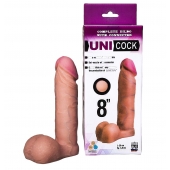 Фаллическая насадка для страпона UNICOCK 8  - 20 см. - LOVETOY (А-Полимер) - купить с доставкой в Евпатории