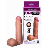 Фаллическая насадка для страпона UNICOCK 8  - 20 см. - LOVETOY (А-Полимер) - купить с доставкой в Евпатории