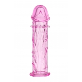Розовая насадка фаллической формы - 12,5 см. - A-toys - в Евпатории купить с доставкой
