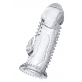 Прозрачная насадка на пенис с шипиками и коготком - 13,5 см. - A-toys - в Евпатории купить с доставкой
