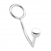 Кольцо на пенис с анальным стимулятором Stainless Steel Anal Hook   Cock Ring - BlueLine - в Евпатории купить с доставкой