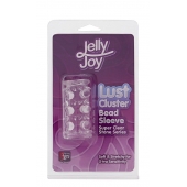 Прозрачная насадка на пенис с шипами и бугорками JELLY JOY LUST CLUSTER CLEAR - Dream Toys - в Евпатории купить с доставкой