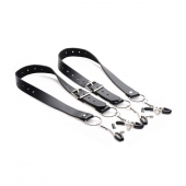 Ремни с зажимами для половых губ Spread Labia Spreader Straps with Clamps - XR Brands - купить с доставкой в Евпатории