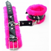 Оковы на ноги с розовым мехом BDSM Light - БДСМ Арсенал - купить с доставкой в Евпатории
