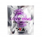 Фиолетовое виброкольцо с двумя вибропульками - Toyfa Basic - в Евпатории купить с доставкой