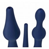 Набор из 3 универсальных насадок для анального душа Universal 3 Piece Silicone Enema Attachment Set - XR Brands - купить с доставкой в Евпатории