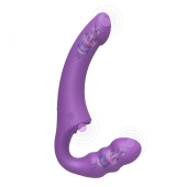 Фиолетовый безремневой страпон Straples Strap-On Dildo - Erokay - купить с доставкой в Евпатории