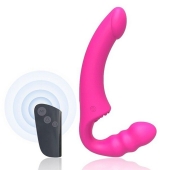 Розовый безремневой страпон Straples Strap-On Dildo - Erokay - купить с доставкой в Евпатории