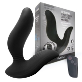 Черный вибромассажер простаты 3,5’’ Remote Control Curve P-spot Massager - 12 см. - Erokay - в Евпатории купить с доставкой