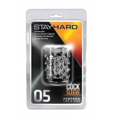 Прозрачная насадка с капельками STAY HARD COCK SLEEVE 05 CLEAR - Blush Novelties - в Евпатории купить с доставкой