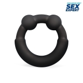 Черное эрекционное силиконовое кольцо - Sex Expert - в Евпатории купить с доставкой
