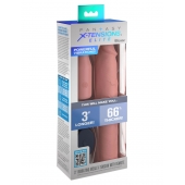 Телесная вибронасадка на член 3  Vibrating Mega X-tension with Remote - 22,9 см. - Pipedream - в Евпатории купить с доставкой