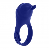 Синее эрекционное виброкольцо с клиторальной подушечкой и пультом ДУ Adjustable Fun Ring - Zero Tolerance - в Евпатории купить с доставкой