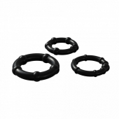 Набор из 3 черных эрекционных колец Babooom Ring Set - Adrien Lastic - в Евпатории купить с доставкой