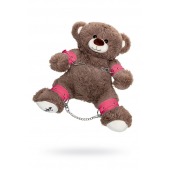 Бондажный набор: бурый мишка с розовыми оковами и наручниками - Pecado - купить с доставкой в Евпатории