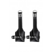 Черные подвесы с белой строчкой - Pecado - купить с доставкой в Евпатории