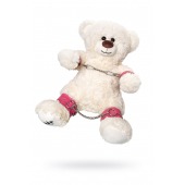 Бондажный набор: белый мишка с розовыми оковами и наручниками - Pecado - купить с доставкой в Евпатории