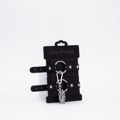 Черно-красные кожаные оковы - Crazy Handmade - купить с доставкой в Евпатории