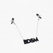 Зажимы на соски с кожаной подвеской BDSM - Crazy Handmade - купить с доставкой в Евпатории