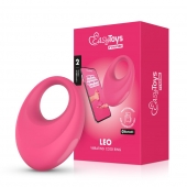 Розовое интерактивное эрекционное виброкольцо Leo - Easy toys - в Евпатории купить с доставкой