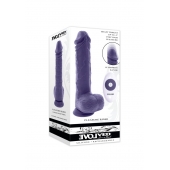 Фиолетовый вибратор на присоске с поступательными движениями Pleasure Rider - 22,2 см. - Evolved