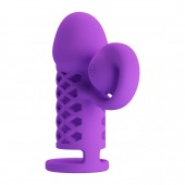 Фиолетовая вибронасадка с клиторальным отростком Harden - Baile - в Евпатории купить с доставкой