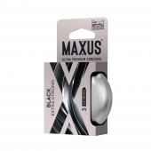 Черные утолщенные презервативы MAXUS Extra Strong с железным кейсом - 3 шт. - Maxus - купить с доставкой в Евпатории