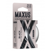 Черные утолщенные презервативы MAXUS Extra Strong с железным кейсом - 3 шт. - Maxus - купить с доставкой в Евпатории