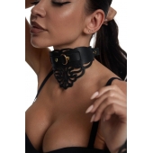 Фигурный чокер с узорами и золотистой фурнитурой - Crazy Handmade - купить с доставкой в Евпатории