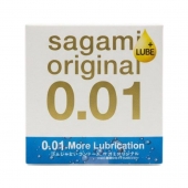 Увлажнённый презерватив Sagami Original 0.01 Extra Lub - 1 шт. - Sagami - купить с доставкой в Евпатории