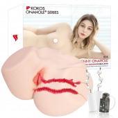 Мастурбатор-полуторс с двойным слоем материала и вибрацией Jenny Onahole Real Vagina - KOKOS - в Евпатории купить с доставкой