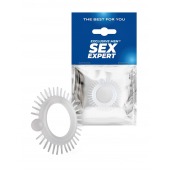 Эластичное эрекционное кольцо с шипиками и шариком - Sex Expert - в Евпатории купить с доставкой
