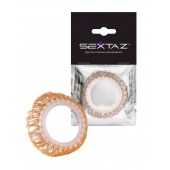 Эрекционное кольцо с бежевыми «ресничками» - Sextaz - в Евпатории купить с доставкой