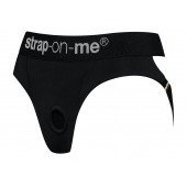 Черные трусики для насадок Heroine Lingerie Harness - size XL - Strap-on-me - купить с доставкой в Евпатории