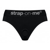 Черные трусики для насадок Heroine Lingerie Harness - size XL - Strap-on-me - купить с доставкой в Евпатории