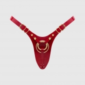 Красный пояс для фиксации насадок Strap-On-Me Leatherette Harness Fabulous - Strap-on-me - купить с доставкой в Евпатории