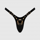 Черный пояс для фиксации насадок Strap-On-Me Leatherette Harness Fabulous - Strap-on-me - купить с доставкой в Евпатории