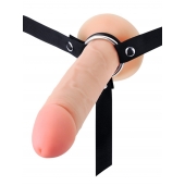 Мужской полый страпон на регулируемых ремешках - 22 см. - Sex Expert - купить с доставкой в Евпатории