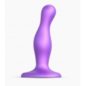 Фиолетовая насадка Strap-On-Me Dildo Plug Curvy size S - Strap-on-me - купить с доставкой в Евпатории