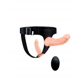 Женский страпон с 2 насадками, вибрацией и пультом ДУ - Erowoman-Eroman - купить с доставкой в Евпатории