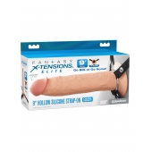 Телесный пустотелый фаллопротез 9’’ Hollow Silicone Strap-On - 24,1 см. - Pipedream - купить с доставкой в Евпатории