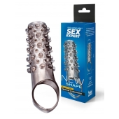 Дымчатая насадка на пенис с шипами и выпуклостями - 12 см. - Sex Expert - в Евпатории купить с доставкой