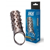 Дымчатая насадка на пенис с шипами и выпуклостями - 12,5 см. - Sex Expert - в Евпатории купить с доставкой