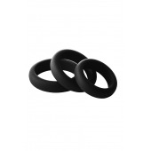 Набор из 3 черных эрекционных колец Smooth Silicone Cockring Pack - Dream Toys - в Евпатории купить с доставкой