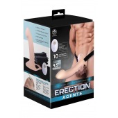 Телесный полый страпон с вибрацией Erection Agents - 24,1 см. - NMC - купить с доставкой в Евпатории