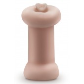 Телесный люминесцентный двусторонний мастурбатор Tasha - Blush Novelties - в Евпатории купить с доставкой